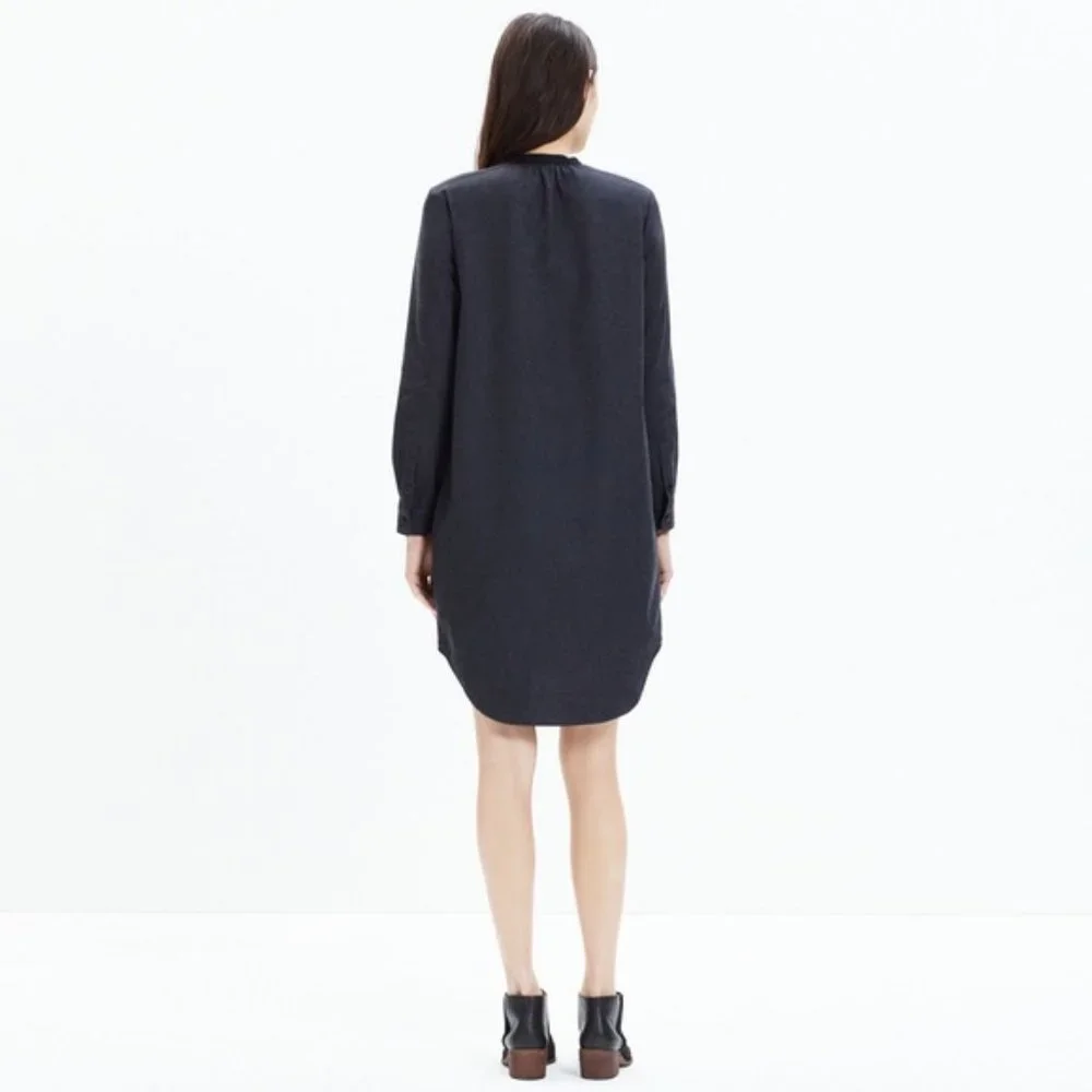 Madewell Latitude Shirtdress in Charcoal Gray Size M EUC - Picture 4 of 14